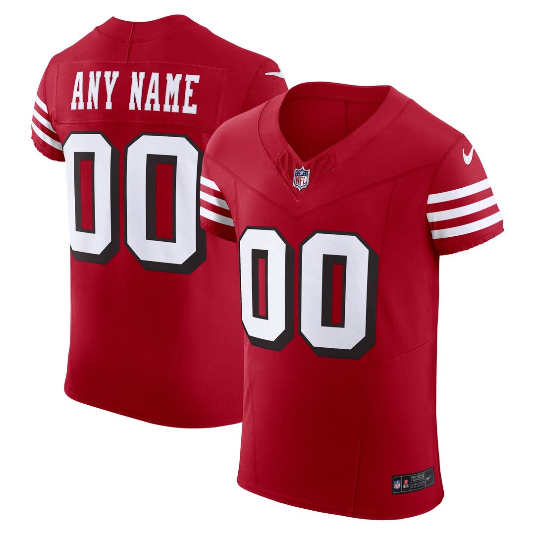 San Francisco 49ers Nike Scarlet Vapor F.U.S.E. Elite Custom Jersey