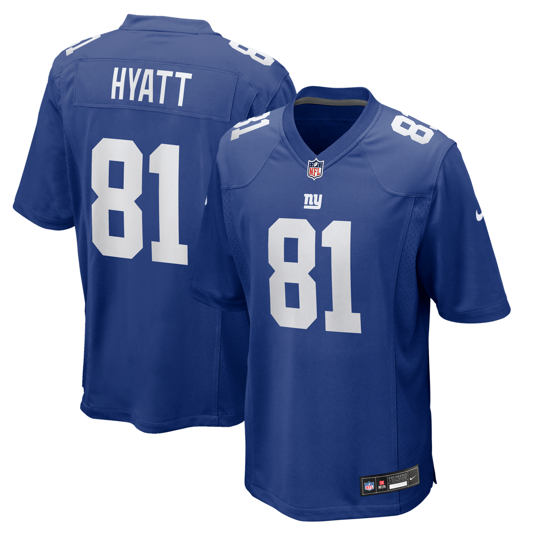 New York Giants Jalin Hyatt Nike Royal Team Game Jersey