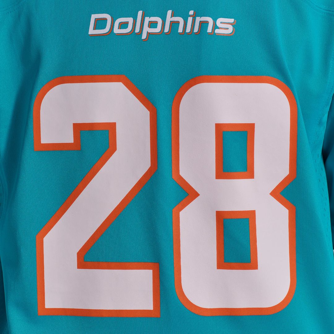 Miami Dolphins De'Von Achane Nike Aqua Player Game Jersey