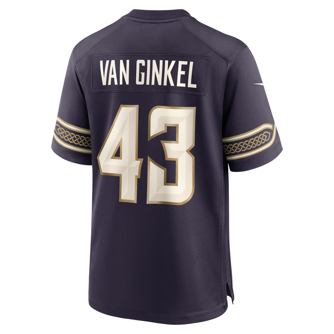Minnesota Vikings Andrew Van Ginkel Nike Purple 2026 Rivalries Collection Game Jersey