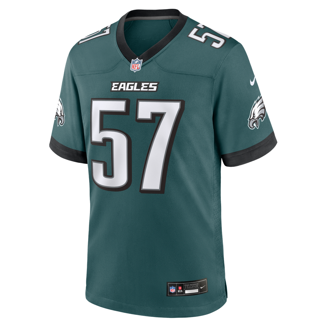 Philadelphia Eagles A.J. Epenesa Nike Midnight Green Team Game Jersey
