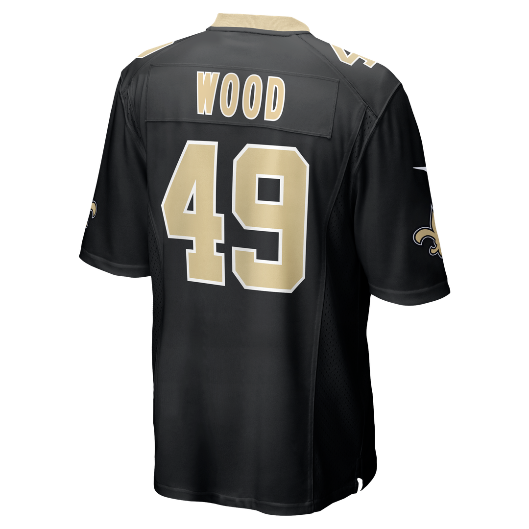 New Orleans Saints Zach Wood Nike Black Game Jersey
