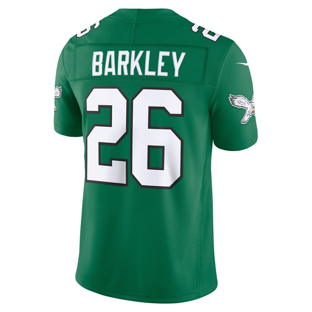 Philadelphia Eagles Saquon Barkley Nike White Vapor F.U.S.E. Stitched Limited Jersey