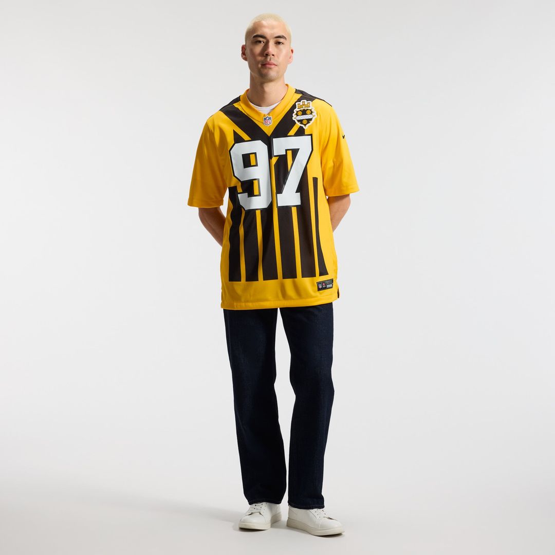 Pittsburgh Steelers Cameron Heyward Nike Gold Alternate 1933 Throwback Game Jersey