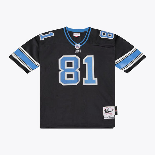 Detroit Lions Calvin Johnson Mitchell & Ness Black 2007 Authentic Throwback Jersey
