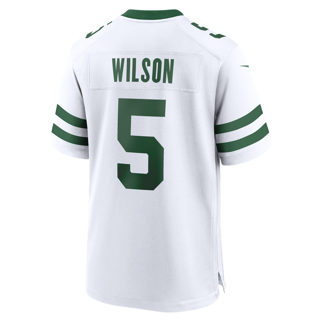 New York Jets Garrett Wilson Nike Legacy Black Alternate Game Jersey