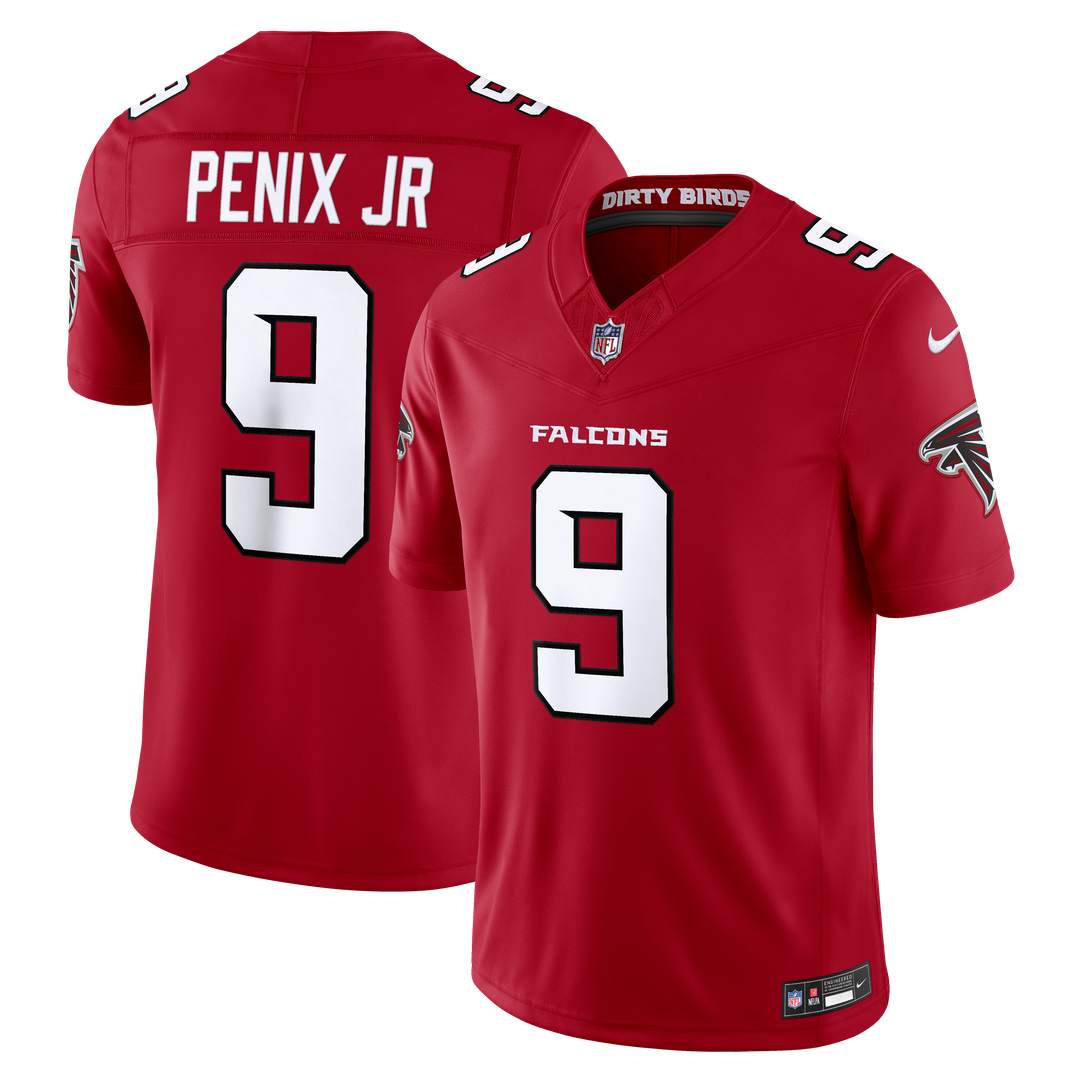 Atlanta Falcons Michael Penix Jr. Nike Red Team Vapor F.U.S.E. Stitched Limited Jersey