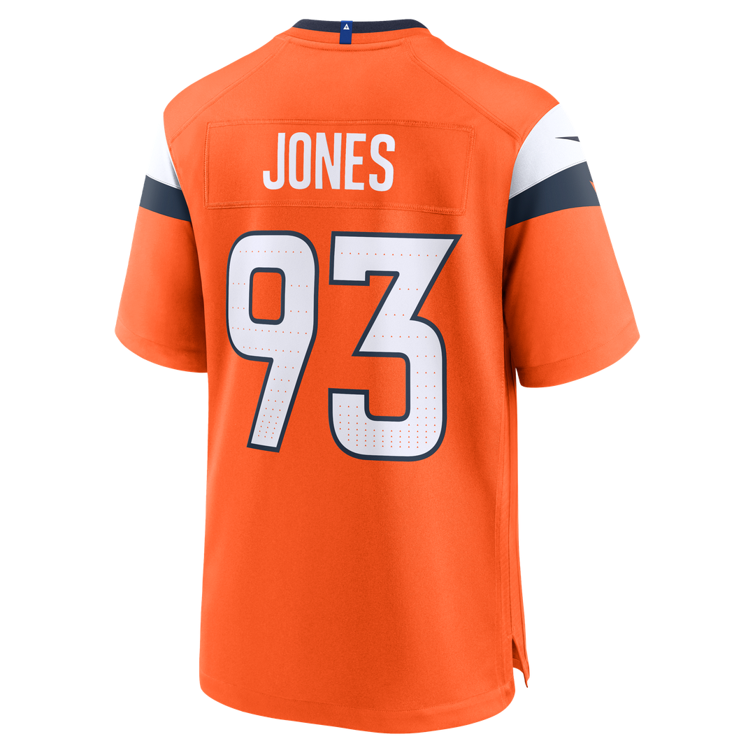 Denver Broncos D.J. Jones Nike Orange Team Game Jersey
