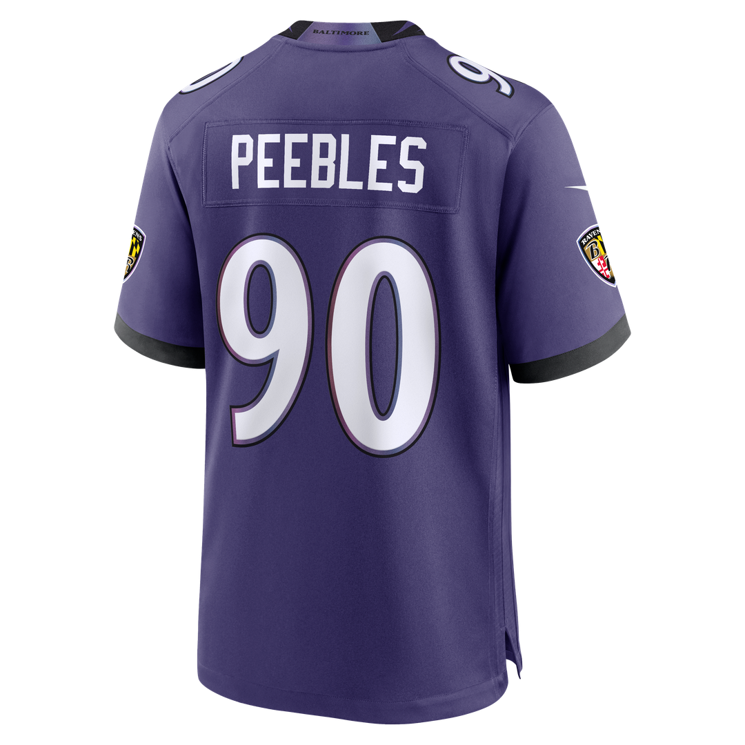 Baltimore Ravens Aeneas Peebles Nike Purple Team Game Jersey