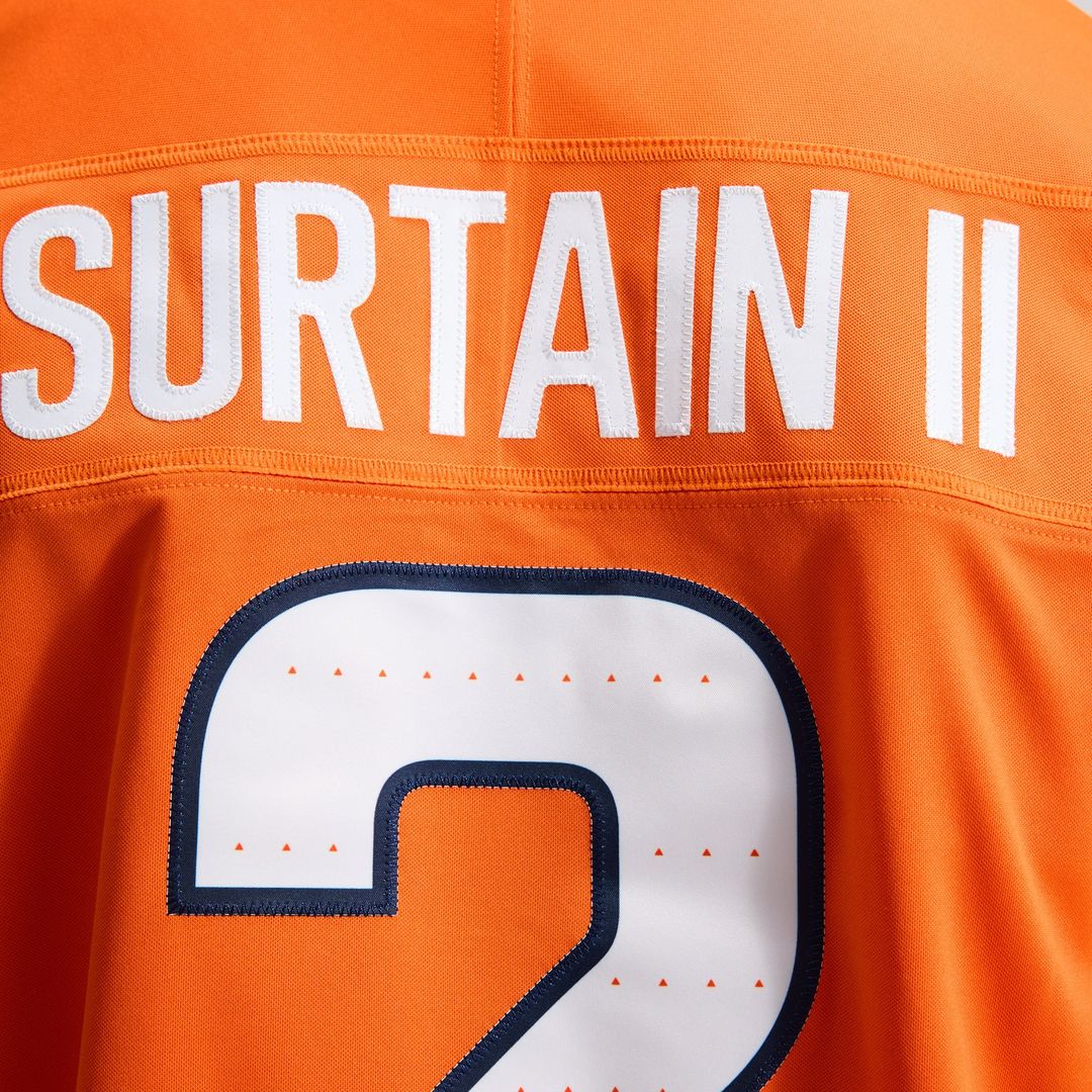 Denver Broncos Pat Surtain II Nike White Vapor F.U.S.E. Stitched Limited Jersey