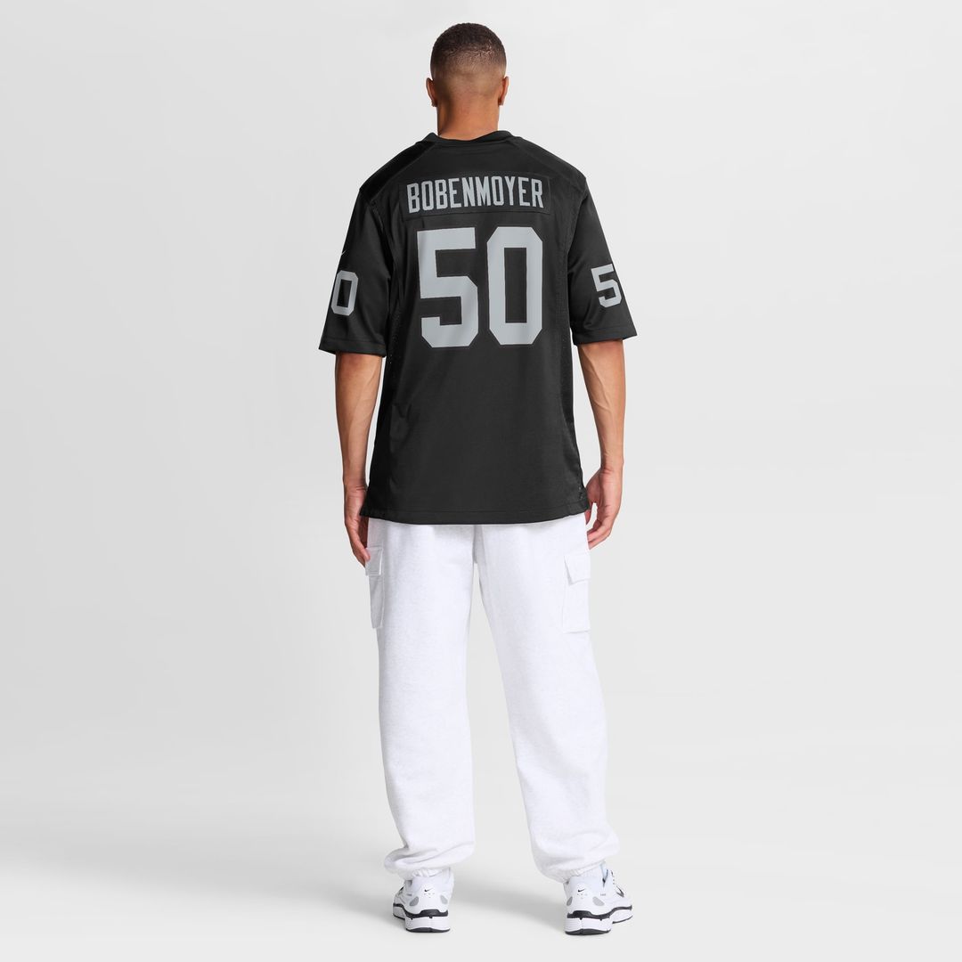 Las Vegas Raiders Jacob Bobenmoyer Nike Black Game Player Jersey