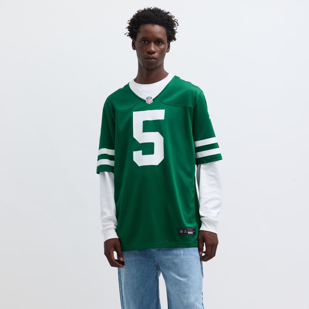 New York Jets Garrett Wilson Nike Legacy Black Alternate Game Jersey