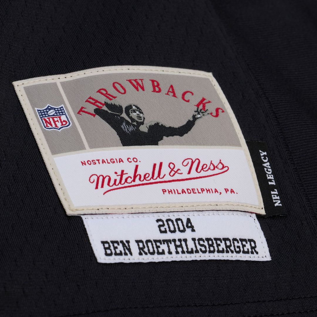 Pittsburgh Steelers Ben Roethlisberger Mitchell & Ness Black 2004 Big & Tall Legacy Retired Player Jersey