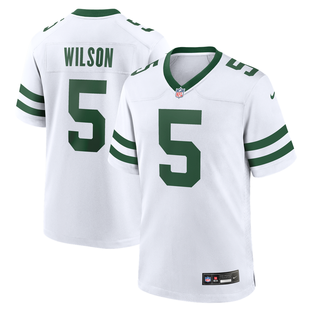 New York Jets Garrett Wilson Nike Legacy White Game Jersey