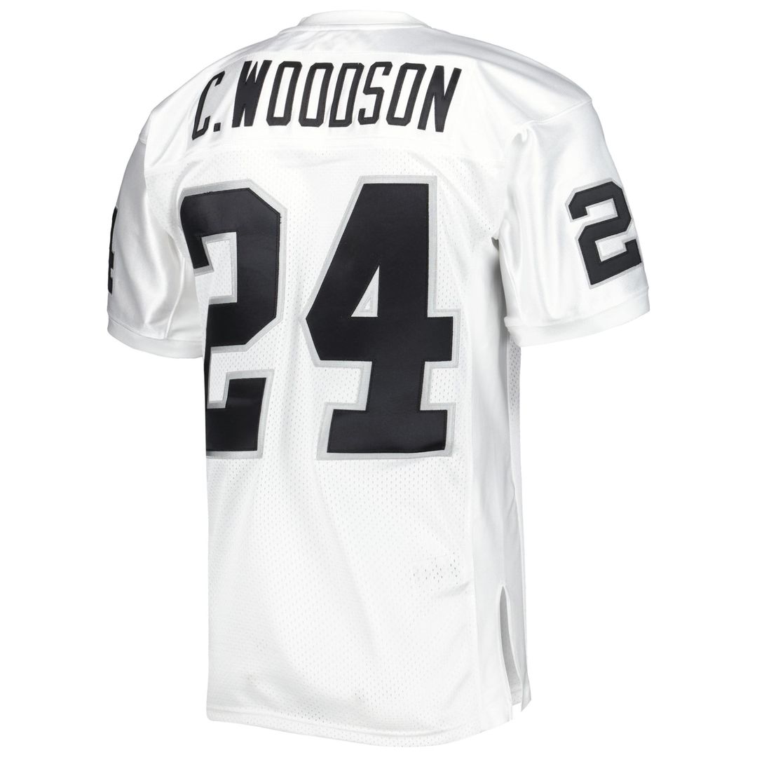 Las Vegas Raiders 2002 Charles Woodson Mitchell & Ness White Authentic Throwback Retired Player Jersey