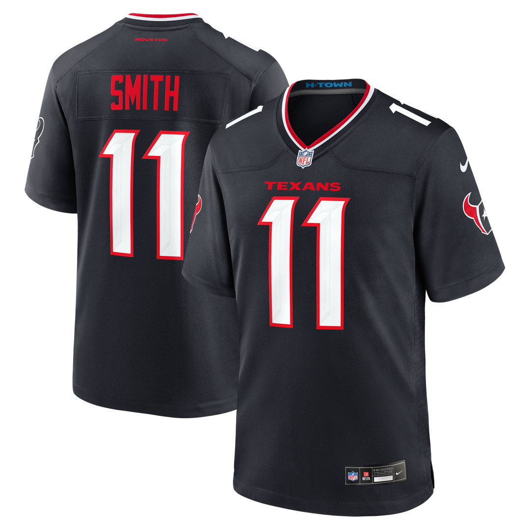 Houston Texans Tremon Smith Nike Navy Team Game Jersey