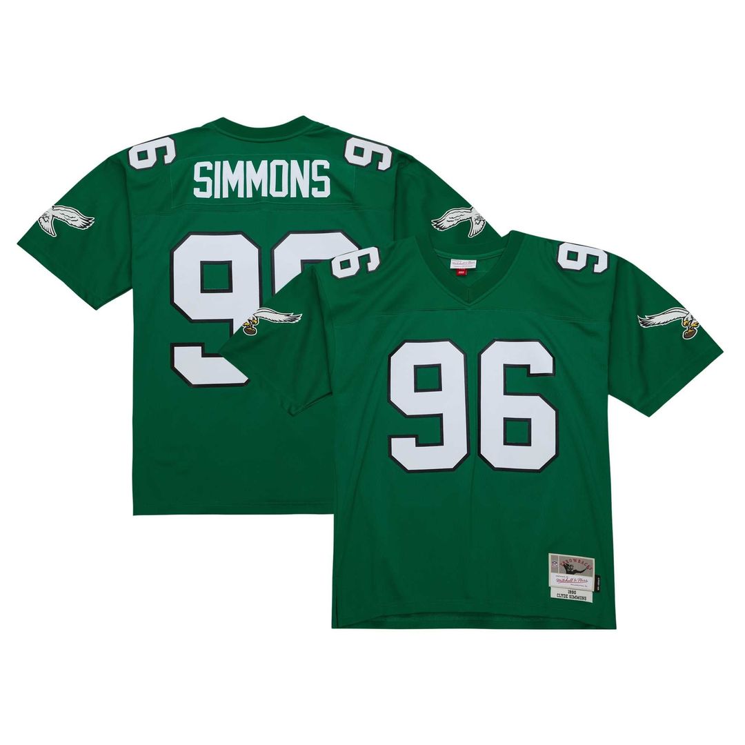 Philadelphia Eagles Clyde Simmons Mitchell & Ness Kelly Green Legacy Replica Jersey