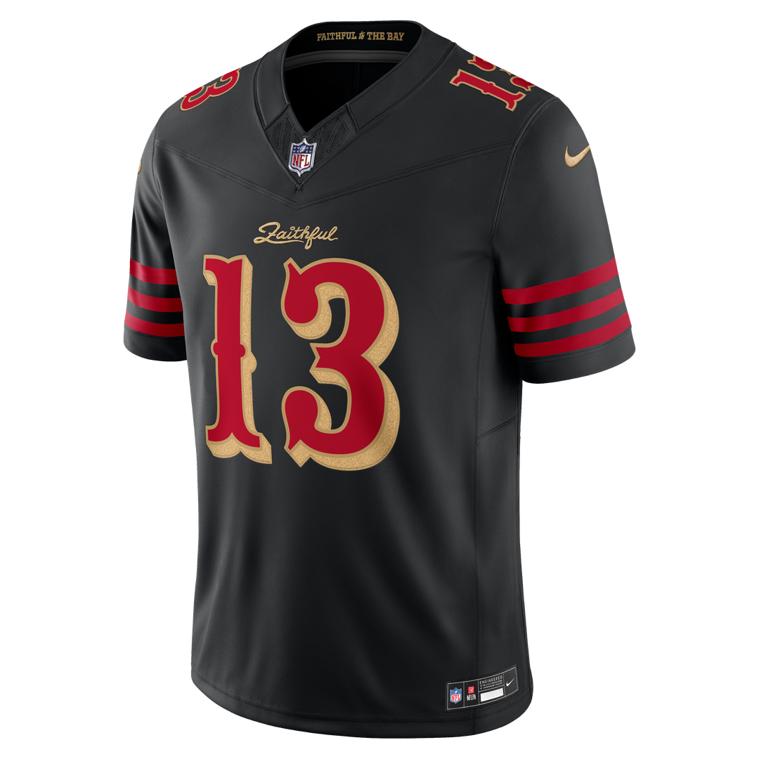 San Francisco 49ers Brock Purdy Nike Black Rivalries Collection Stitched Limited Jersey