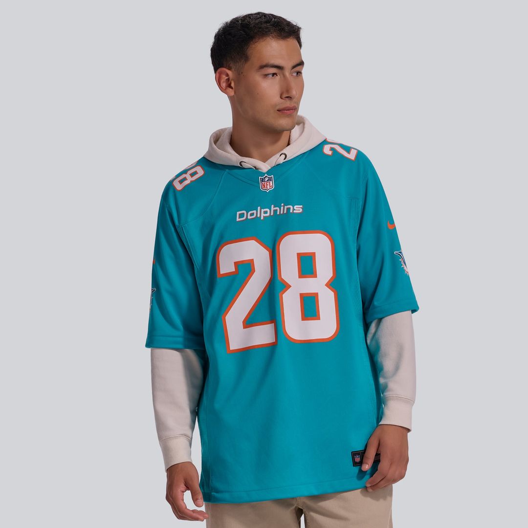 Miami Dolphins De'Von Achane Nike Aqua Player Game Jersey