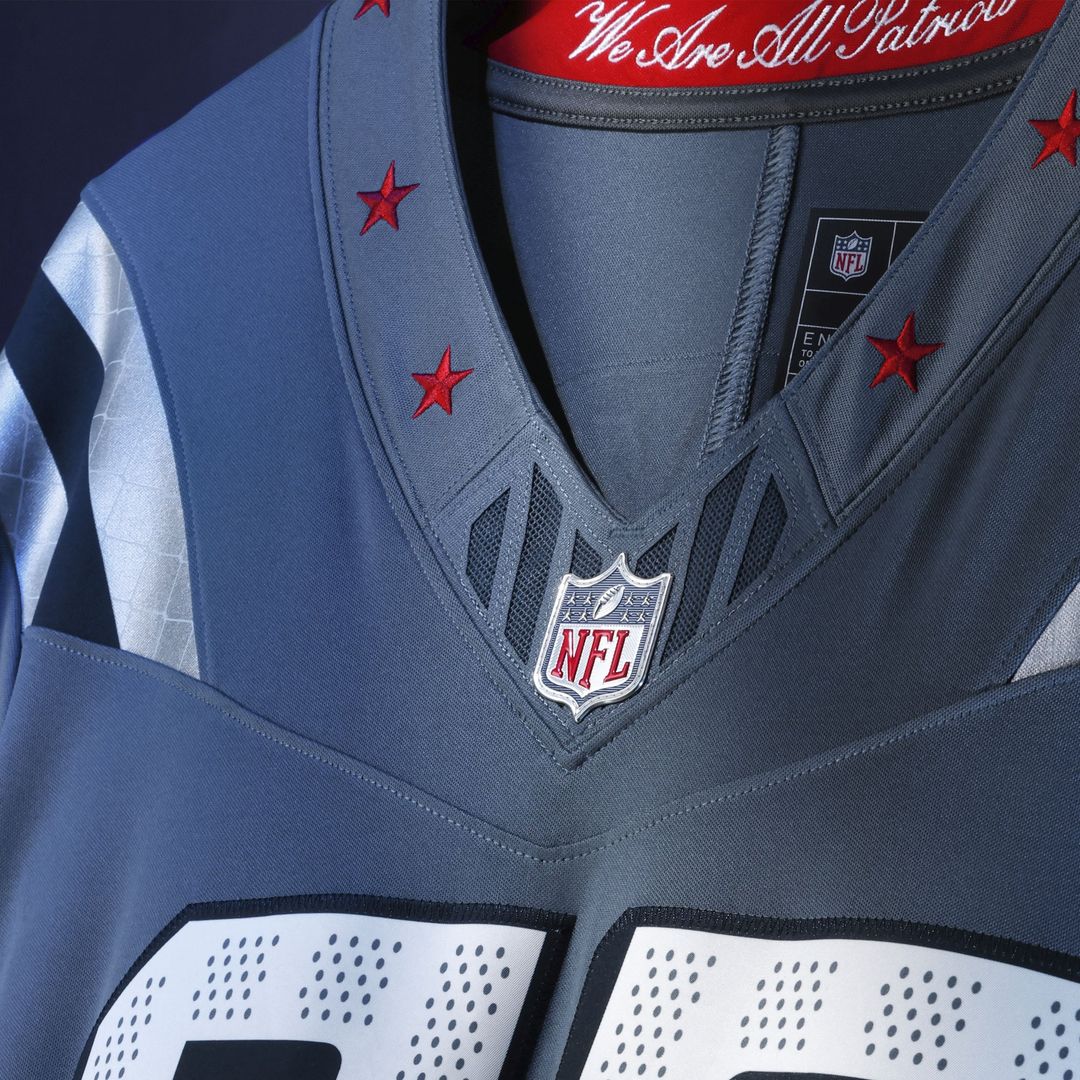 New England Patriots Hunter Henry Nike Blue Rivalries Collection Stitched Limited Jersey
