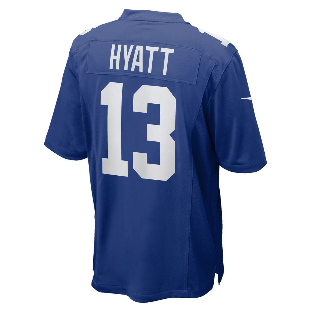 New York Giants Jalin Hyatt Nike Royal Team Game Jersey