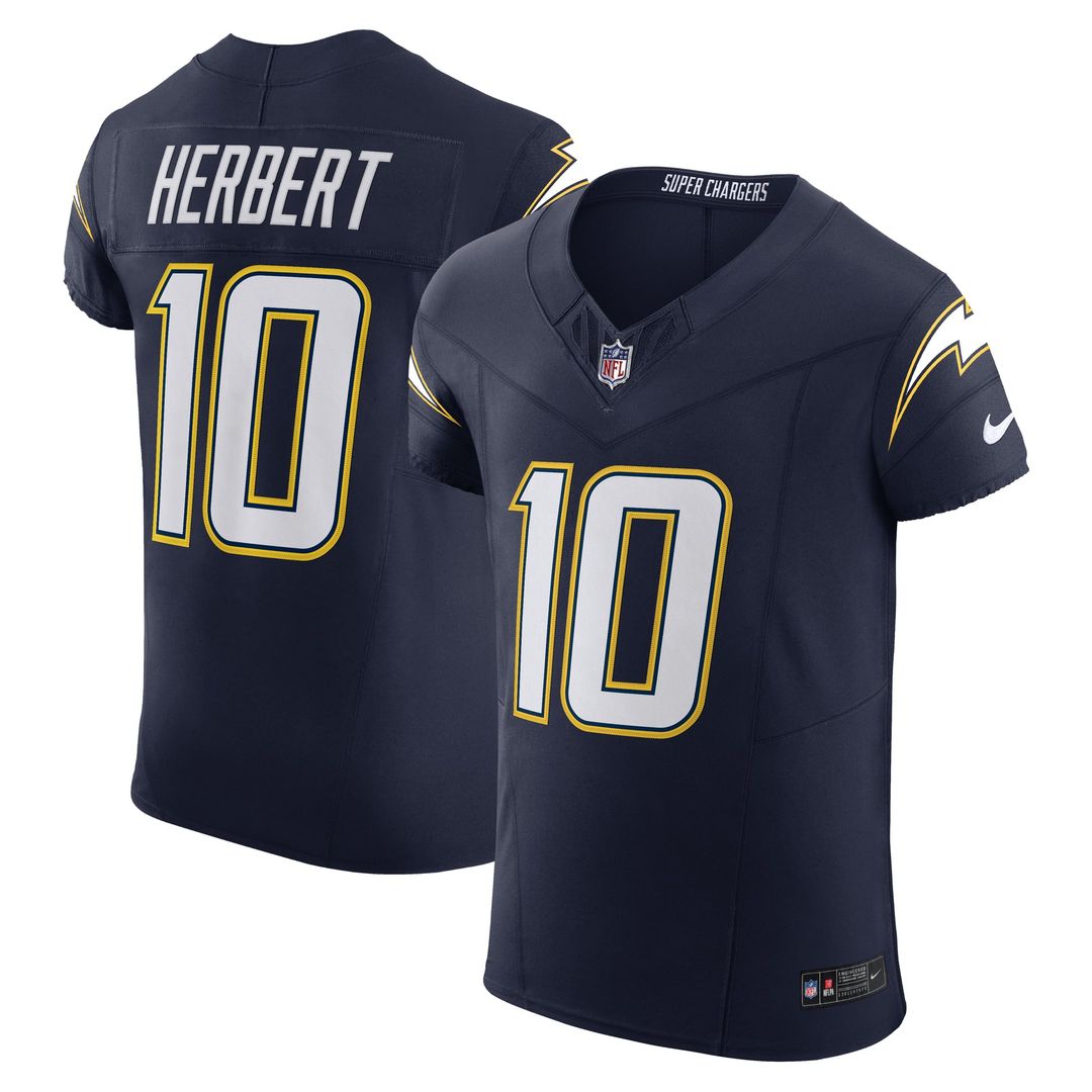 Los Angeles Chargers Justin Herbert Nike Navy Alternate Vapor F.U.S.E. Elite Jersey