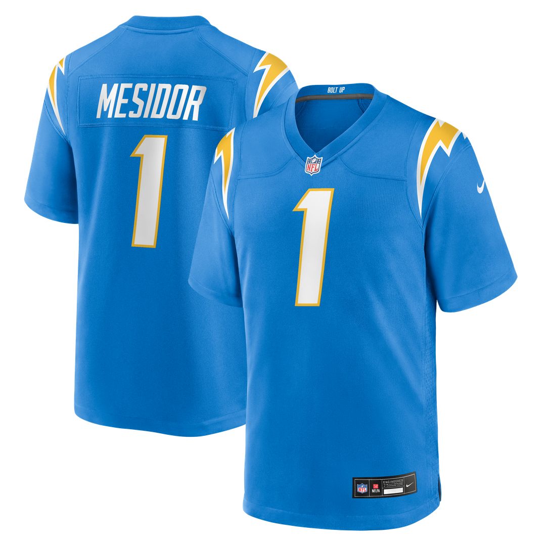 Los Angeles Chargers Akheem Mesidor Nike Powder Blue Team Game Jersey