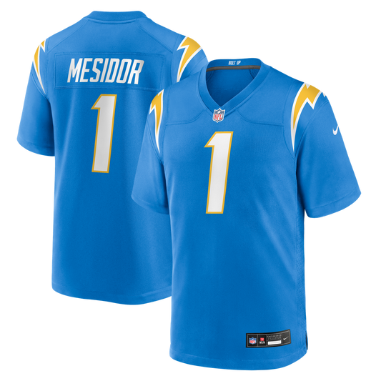 Los Angeles Chargers Akheem Mesidor Nike Powder Blue Team Game Jersey