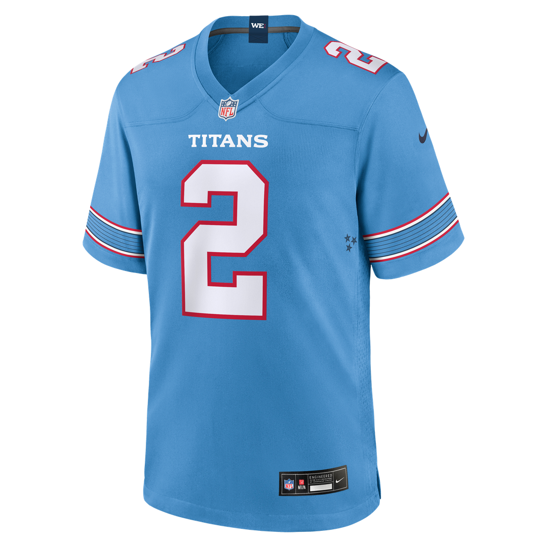 Tennessee Titans Tyjae Spears Nike Light Blue Game Jersey