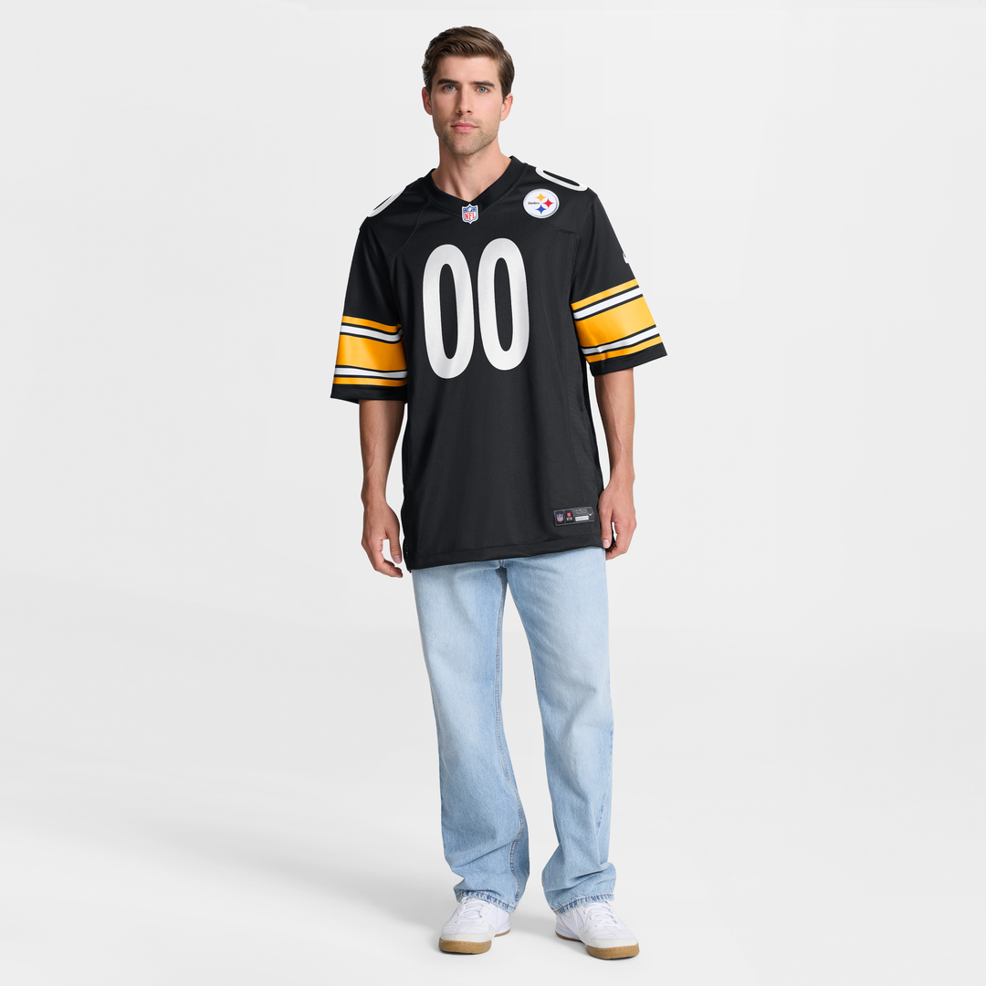 Pittsburgh Steelers Nike Black Custom Game Jersey