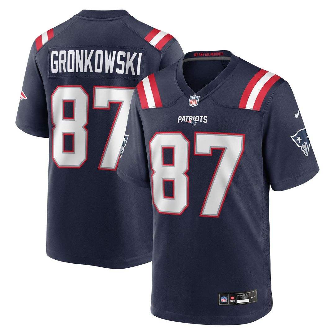 New England Patriots Rob Gronkowski Nike Red Alternate Retired Player Game Jersey