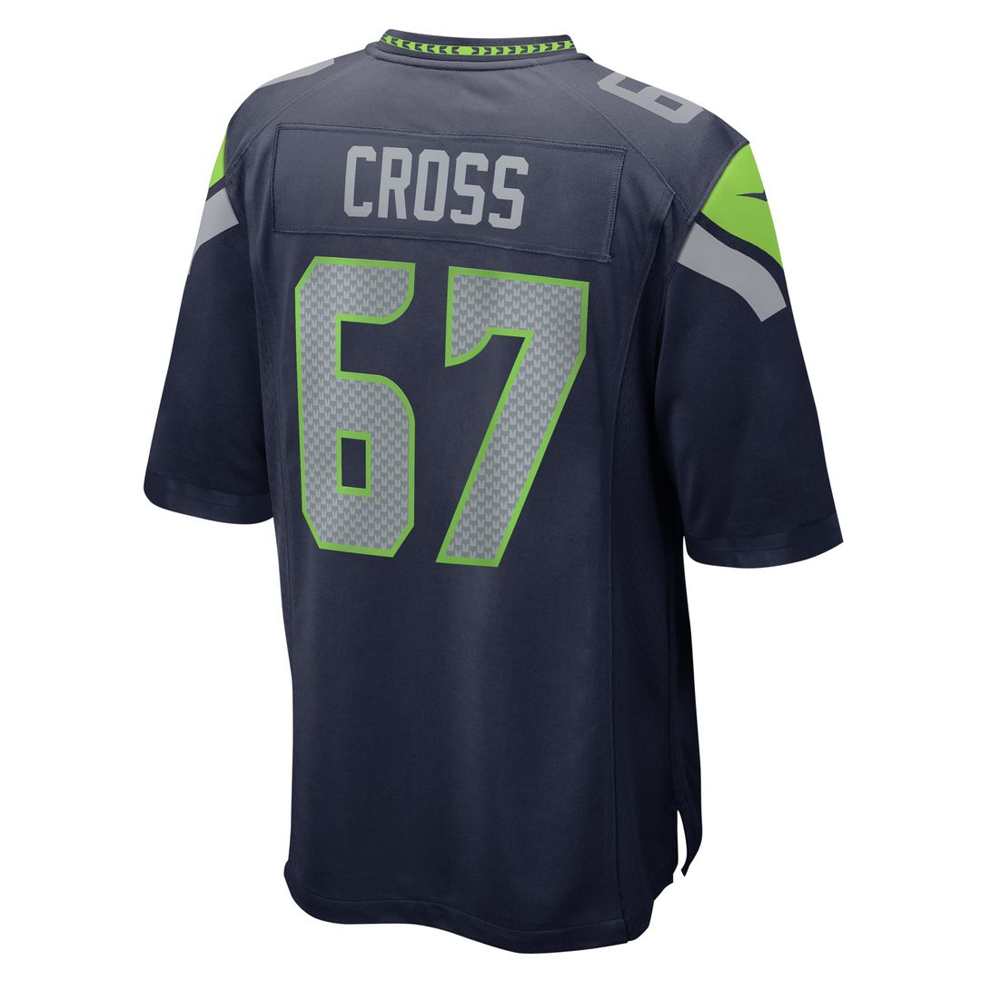Seattle Seahawks Charles Cross Nike College Navy Game Jersey