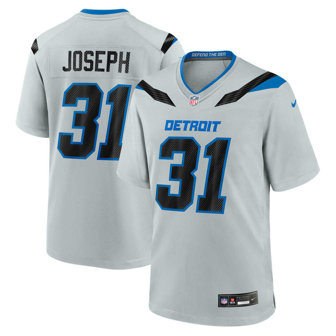 Detroit Lions Kerby Joseph Nike Silver 2026 Rivalries Collection Game Jersey