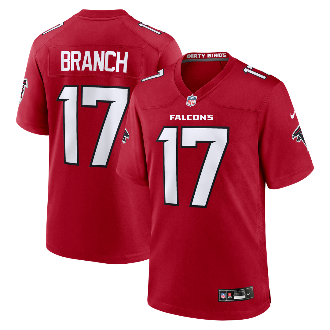 Atlanta Falcons Zachariah Branch Nike Red Team Game Jersey