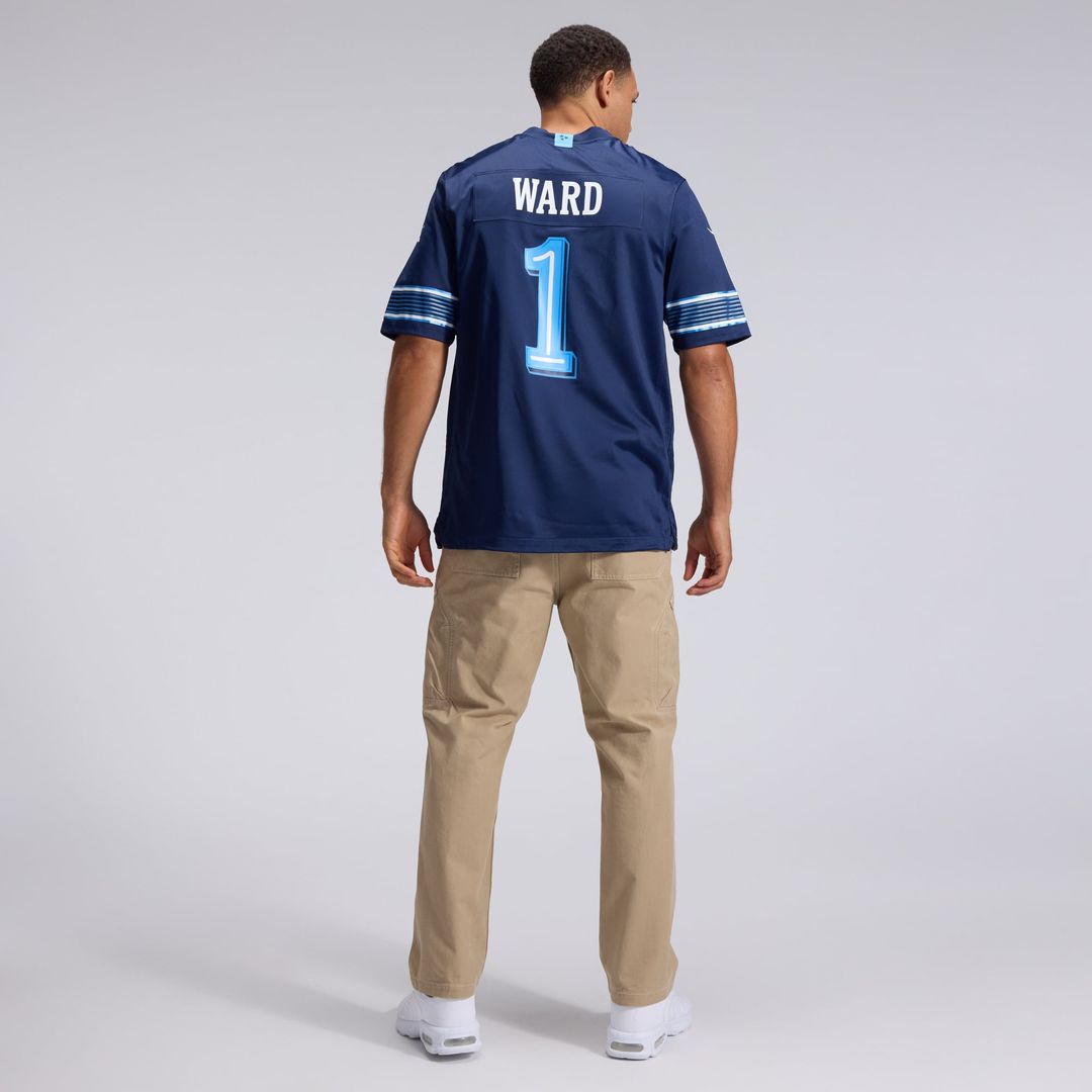Tennessee Titans Cameron Ward Nike Navy 2026 Rivalries Collection Game Jersey