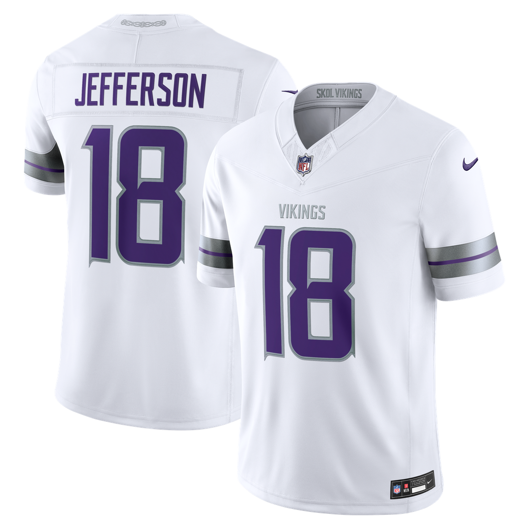 Minnesota Vikings Justin Jefferson Nike White Alternate Vapor F.U.S.E. Stitched Limited Jersey