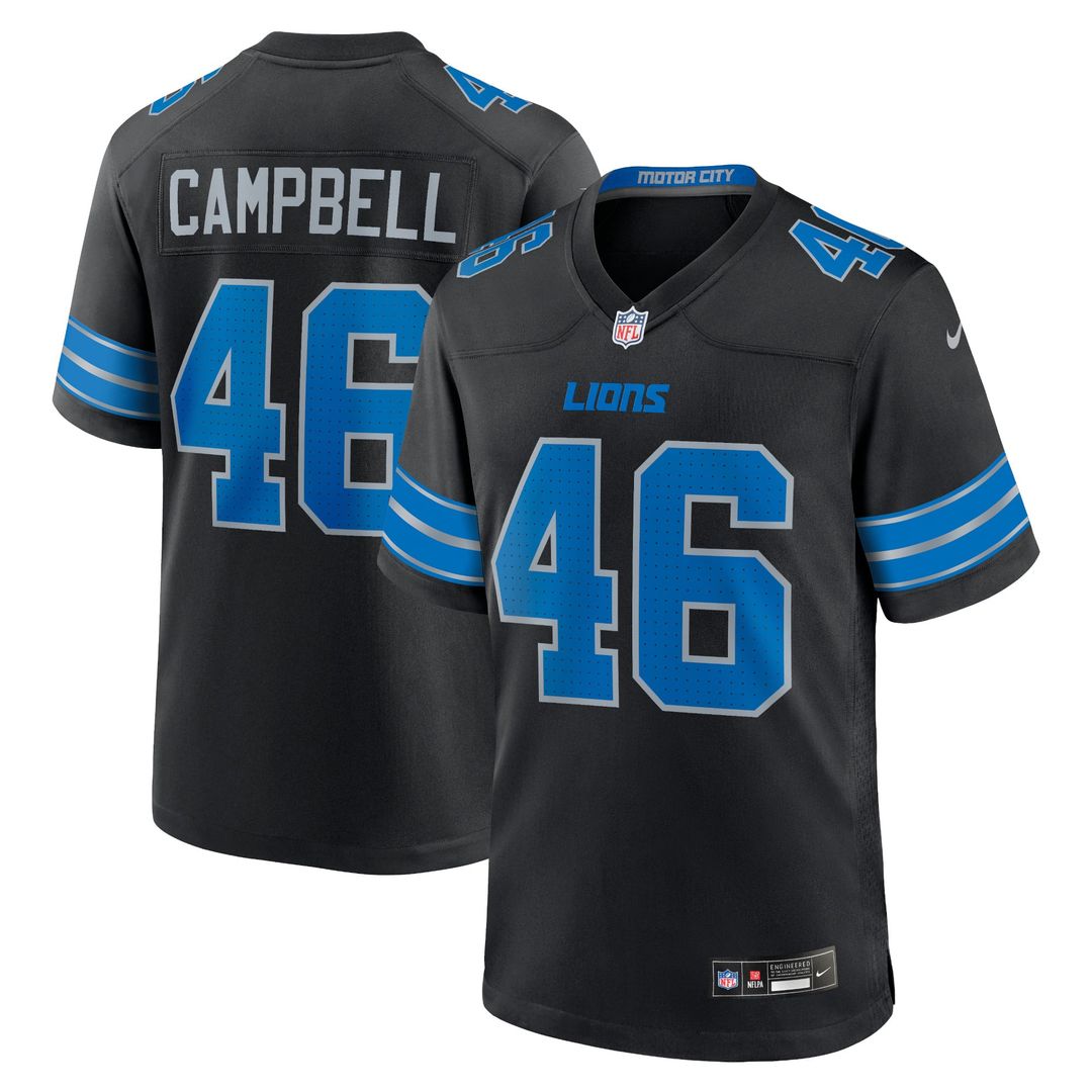 Detroit Lions Jack Campbell Nike Blue Game Jersey