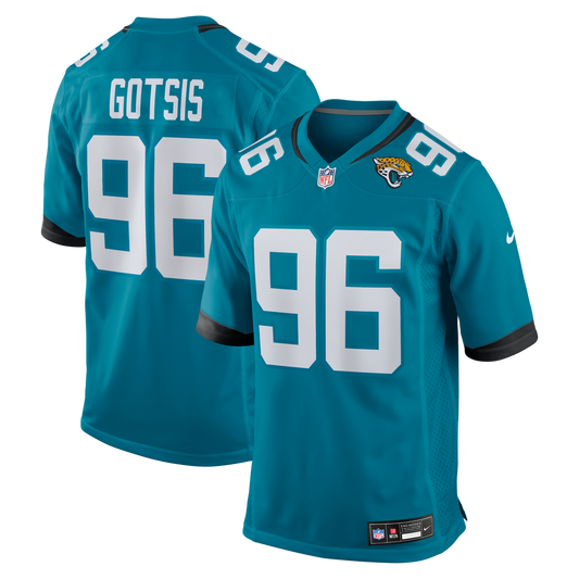 Jacksonville Jaguars Adam Gotsis Nike Teal Game Jersey