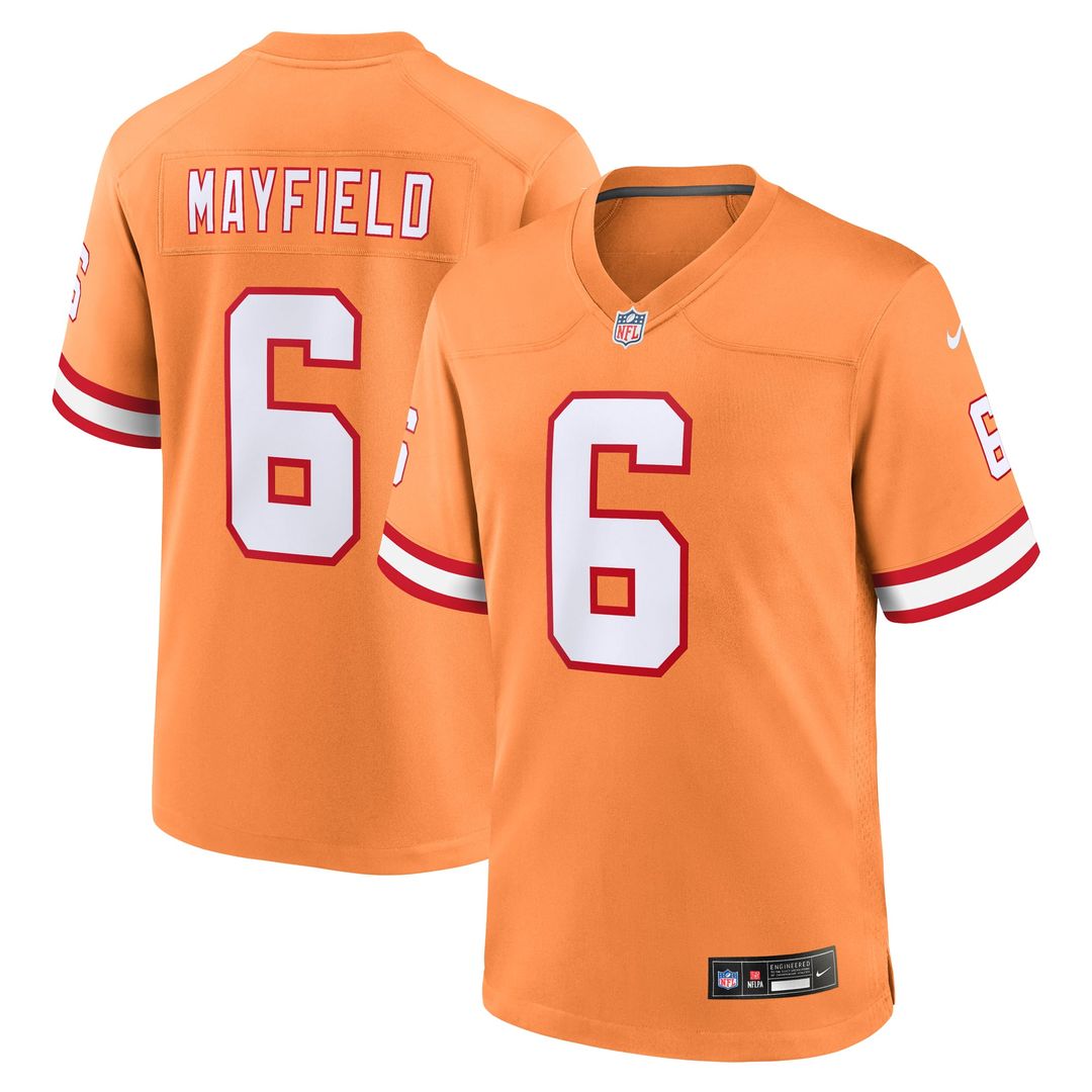 Tampa Bay Buccaneers Baker Mayfield Nike Pewter Alternate Game Player Jersey