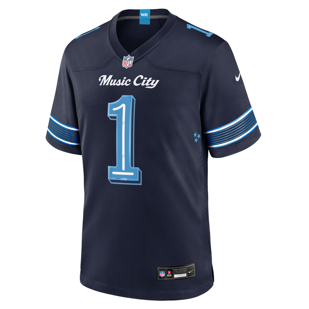 Tennessee Titans Cameron Ward Nike Navy 2026 Rivalries Collection Game Jersey