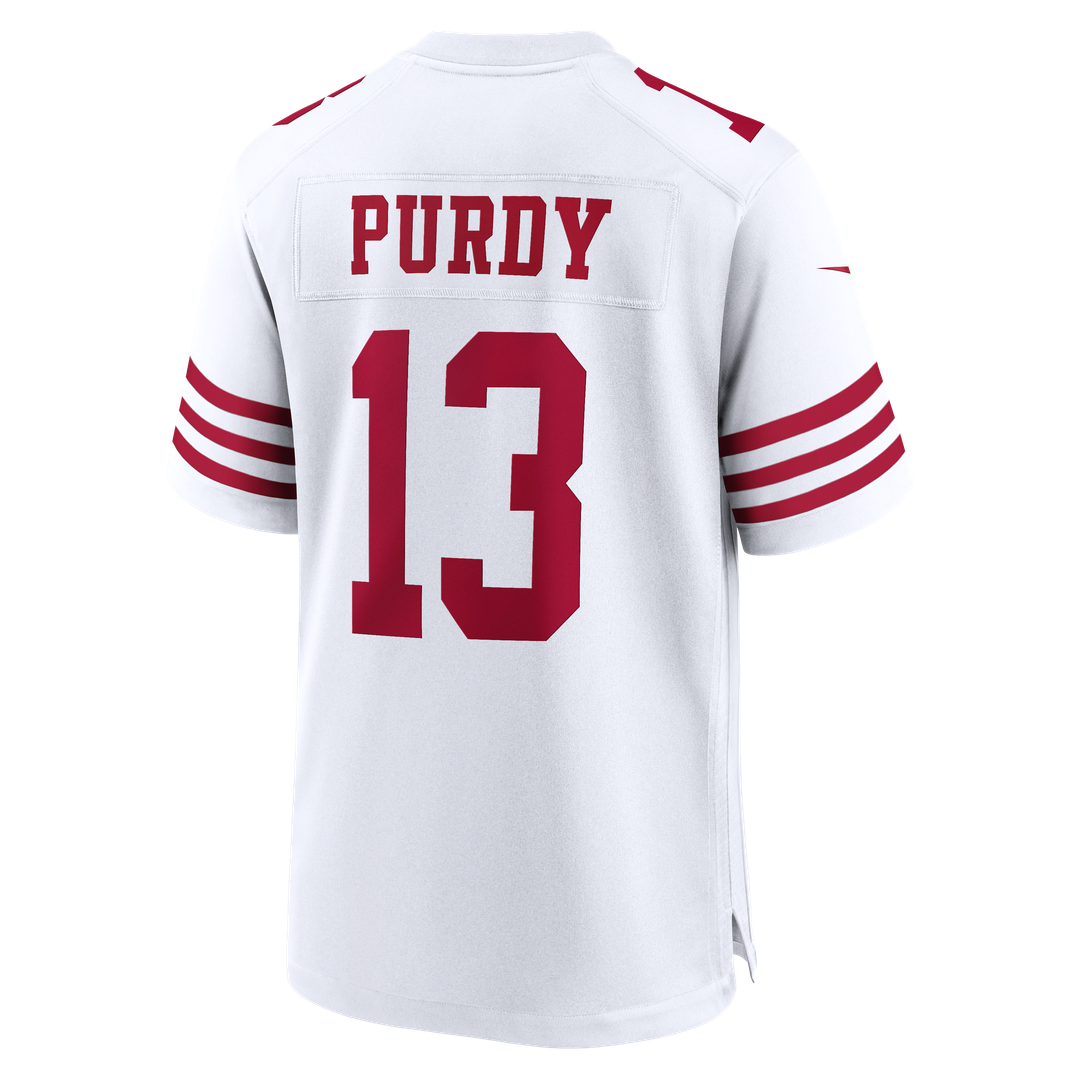 San Francisco 49ers Brock Purdy Nike White 80th Anniversary Game Jersey