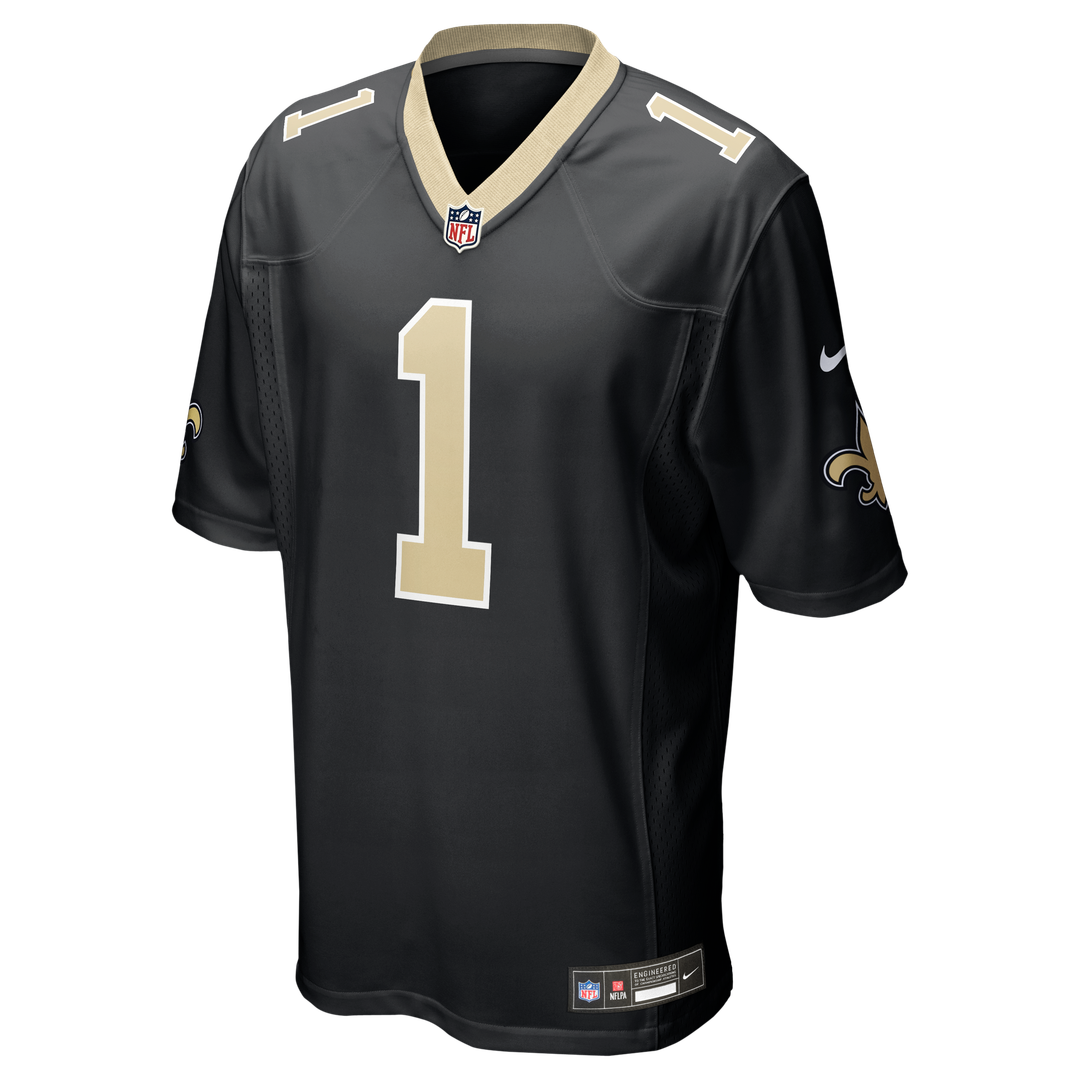 New Orleans Saints Number 1 Dad Nike Black Game Jersey