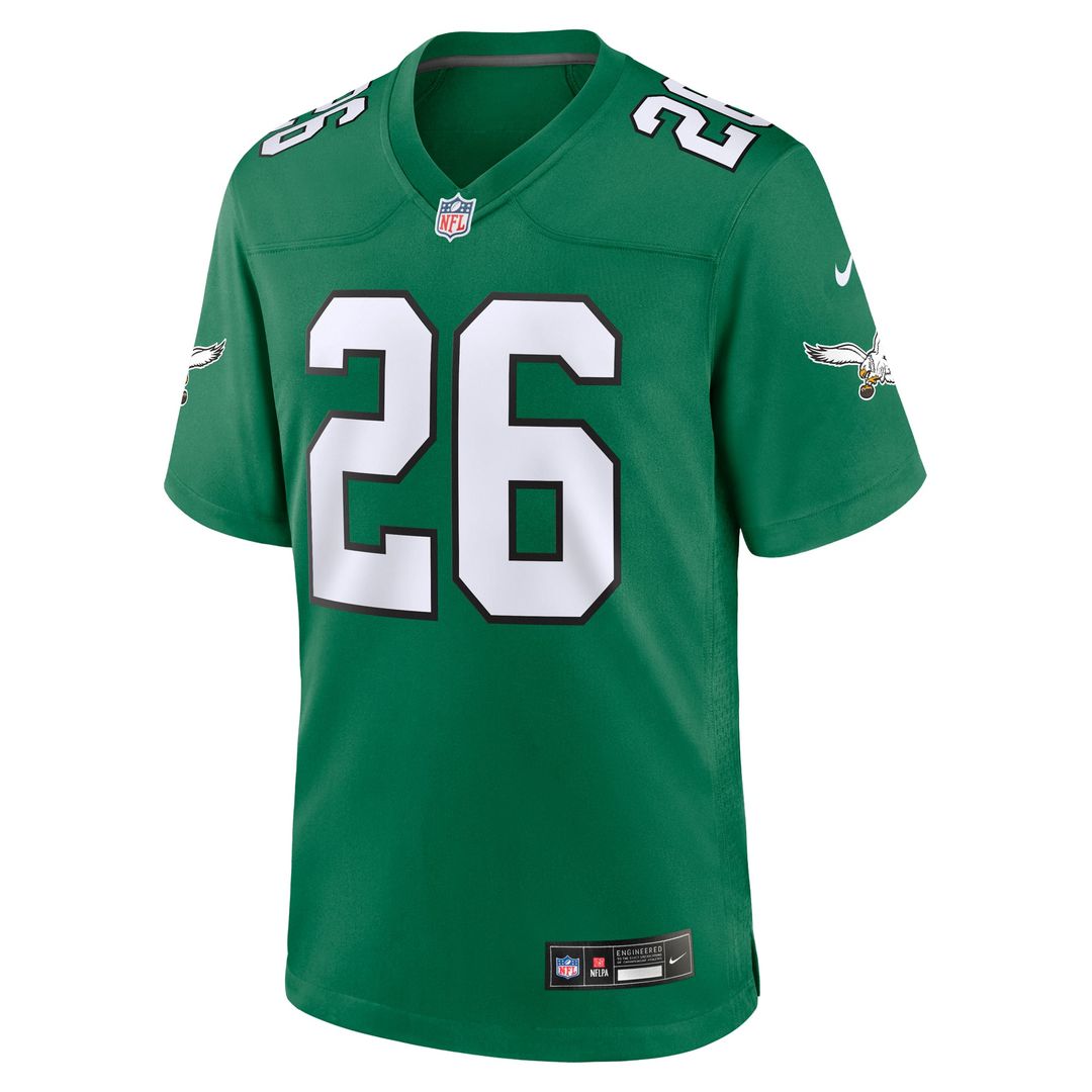 Philadelphia Eagles Saquon Barkley Nike White Game Jersey