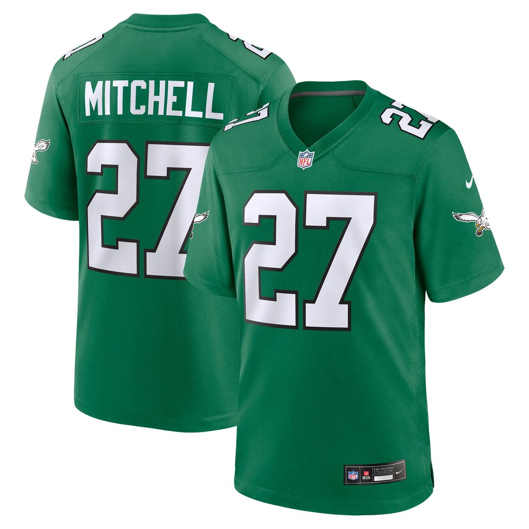 Philadelphia Eagles Quinyon Mitchell Nike Kelly Green Alternate Game Jersey