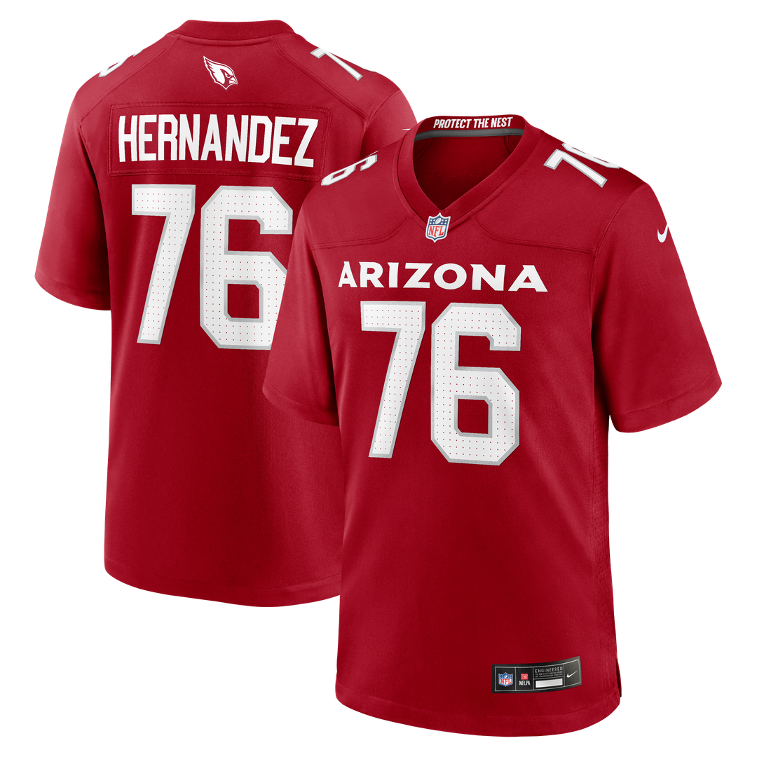Arizona Cardinals Will Hernandez Nike Cardinal Team Game Jersey