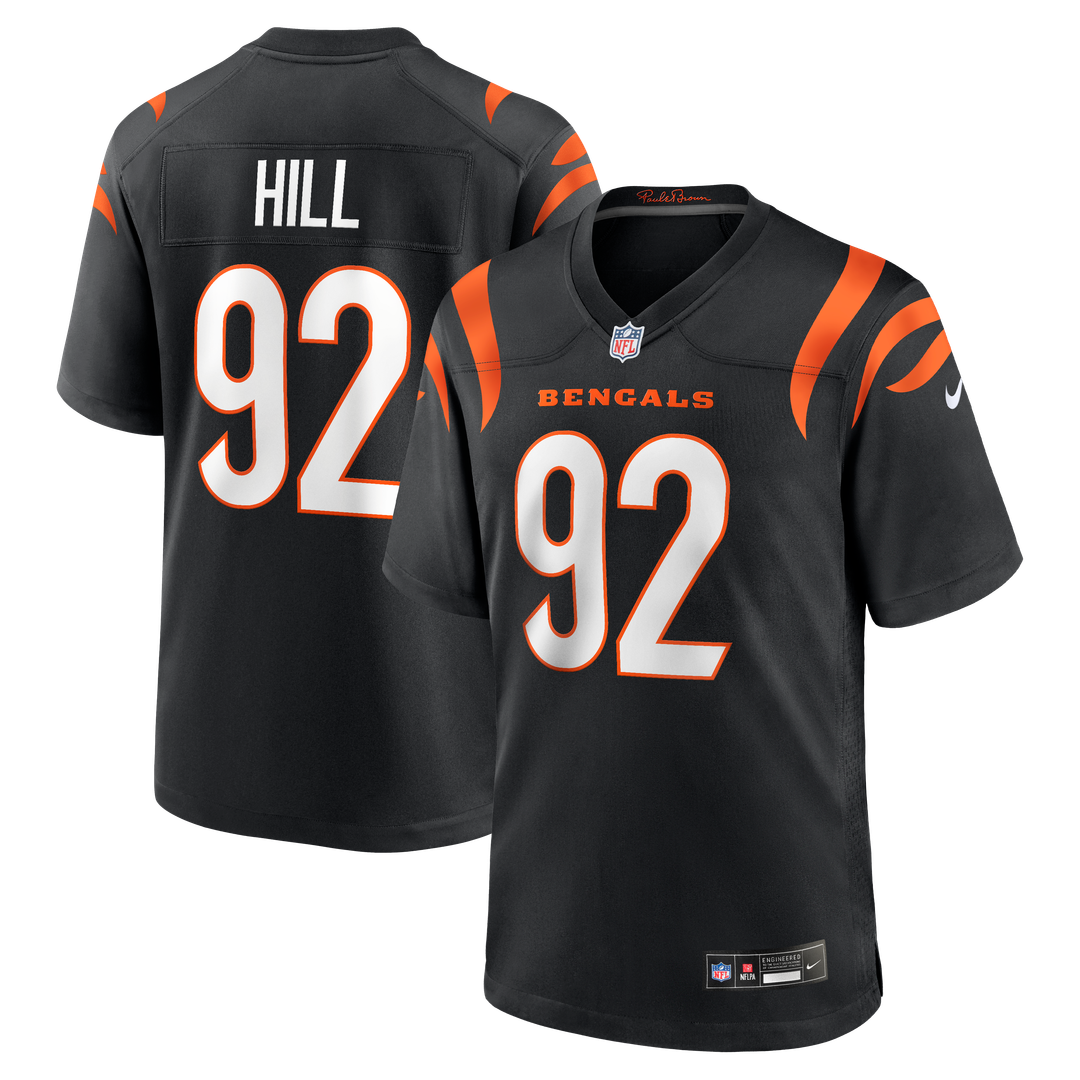 Cincinnati Bengals B.J. Hill Nike Black Game Jersey