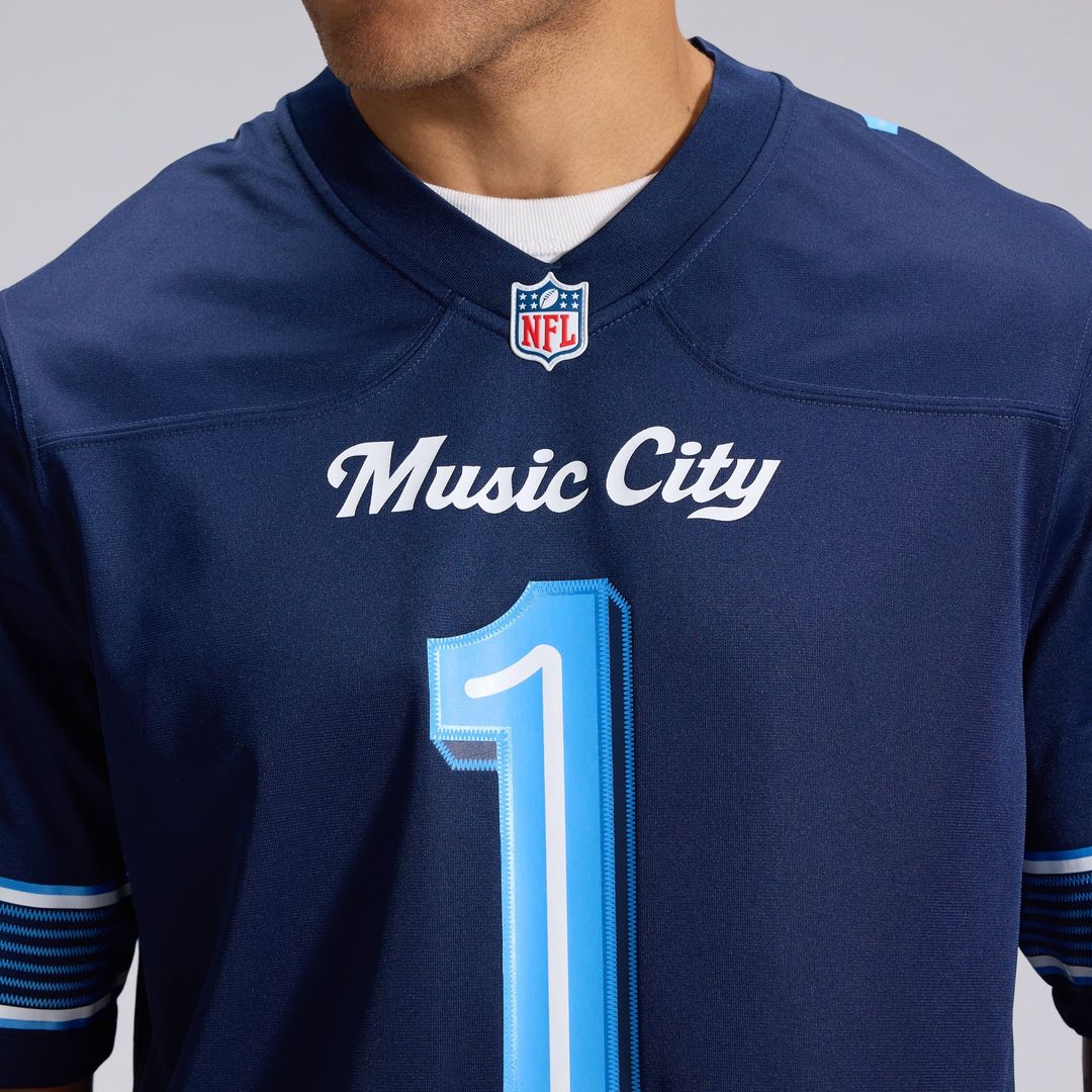 Tennessee Titans Cameron Ward Nike Navy 2026 Rivalries Collection Game Jersey
