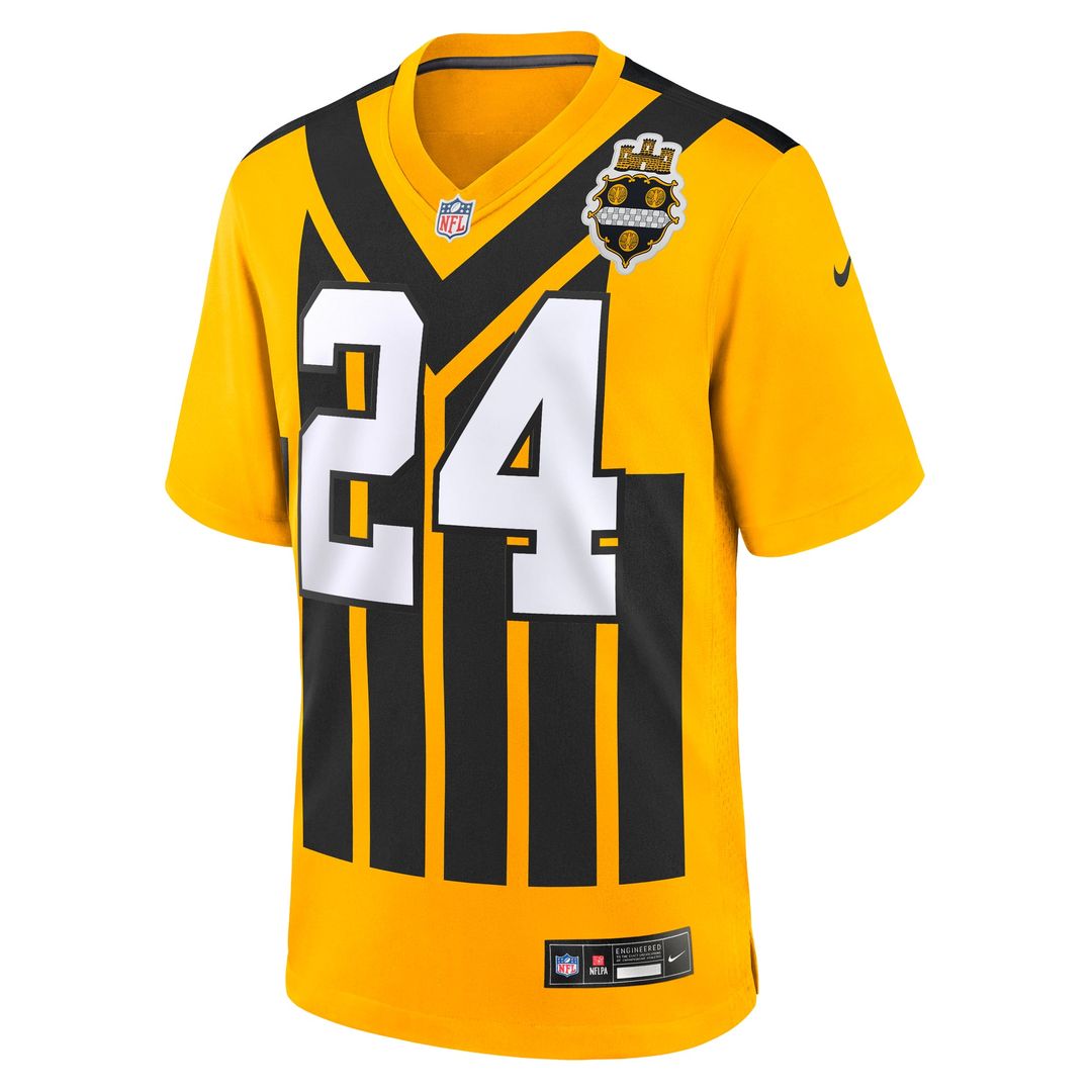 Pittsburgh Steelers Joey Porter Jr. Nike Gold Alternate 1933 Throwback Game Jersey