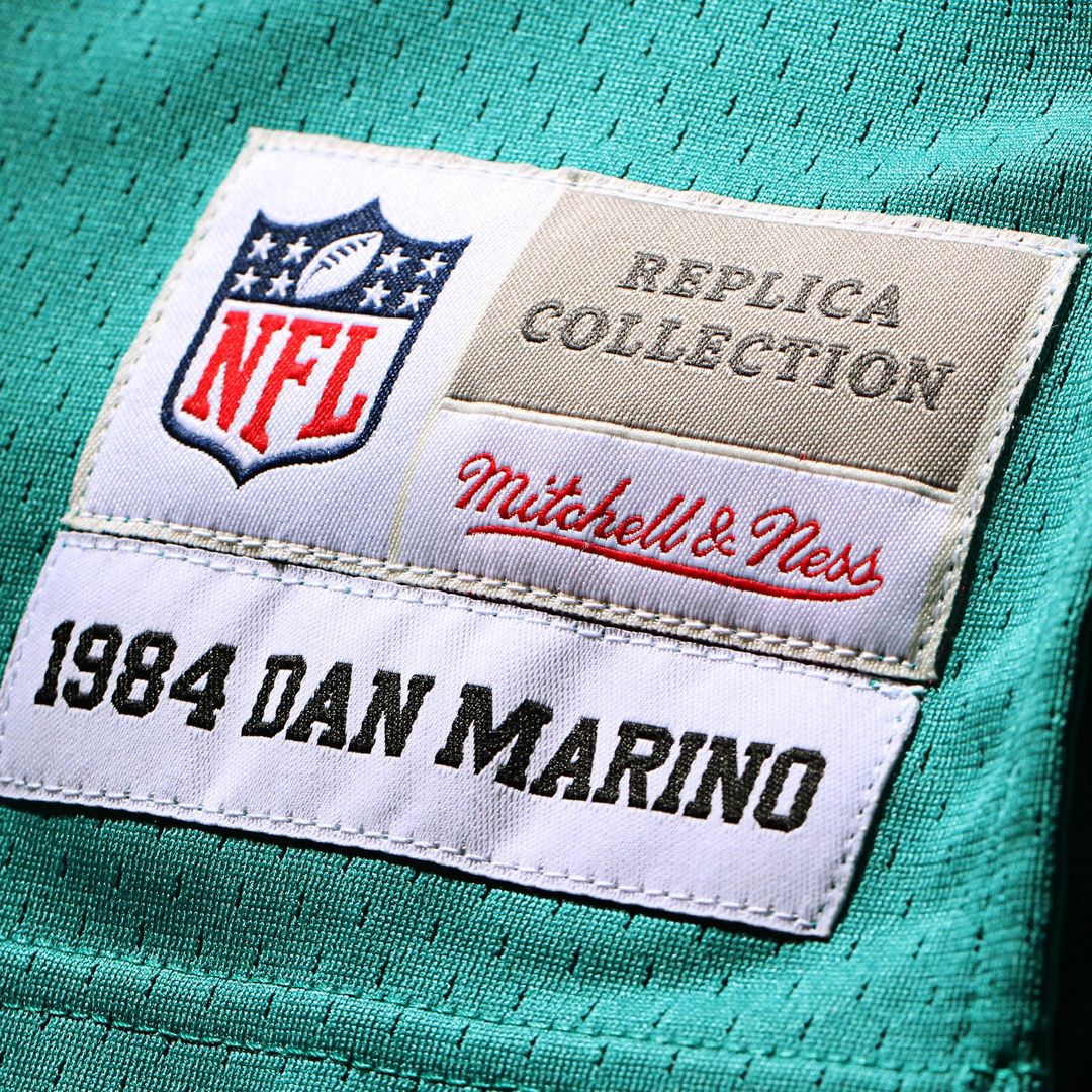 Miami Dolphins Dan Marino Mitchell & Ness White Big & Tall 1984 Retired Player Replica Jersey