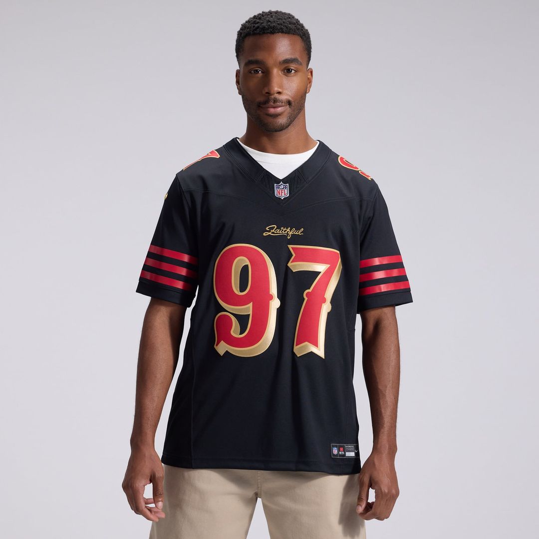 San Francisco 49ers Nick Bosa Nike Black Rivalries Collection Stitched Limited Jersey